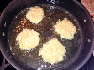 Potato Latkes Frying